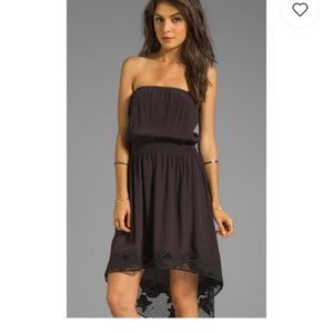 🎊HP🎊Line and Dot Black Strapless Dress - Size S